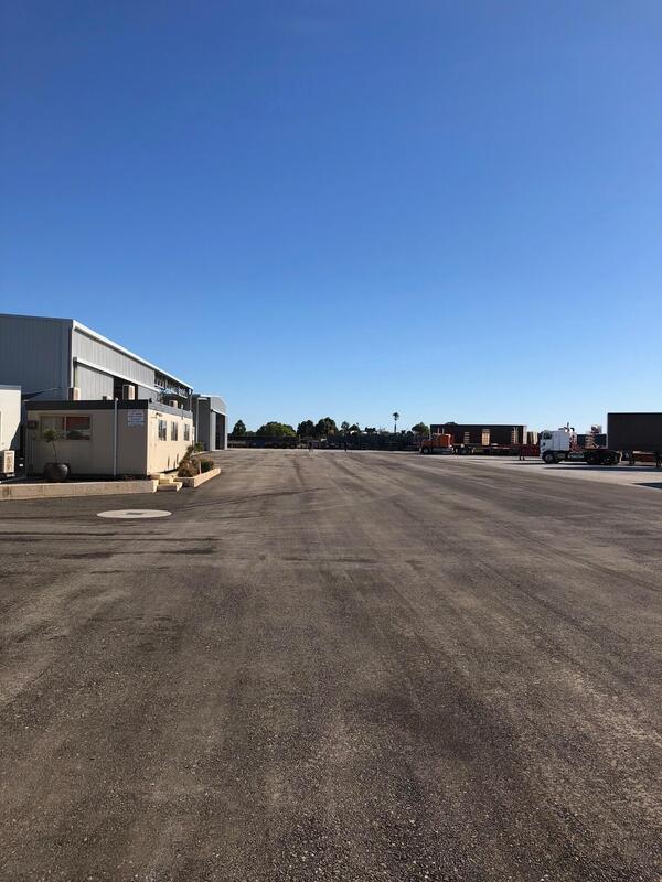 This is a photo of a hardstand driveway which is in the process of being installed by Footscray Road Tech